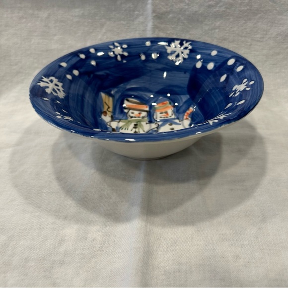 SNOW COUPLE Hand Painted Collection Cereal Bowl Tabletops Unlimited 7 1/4” - Picture 3 of 6